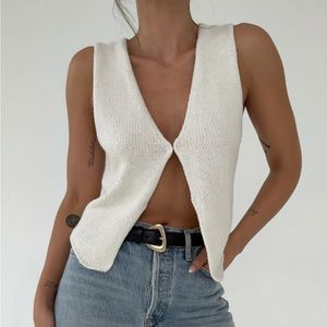Viral Rumored Prince Street Vest Top Ecru Size S